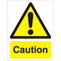 Warning Sign Caution PVC 15 x 20 cm