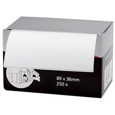 10 x Rolls of 250 White Address Label Stickers Blank Self Adhesive 89mm x 36mm 