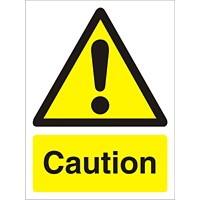 Warning Sign Caution Plastic 20 x 15 cm