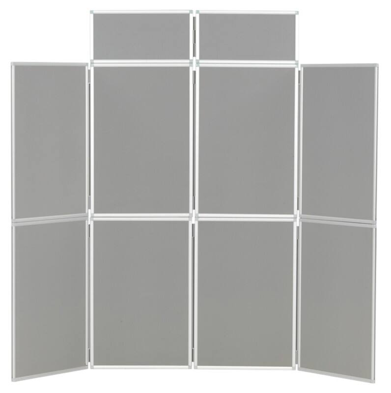 Display Stand 8 Nyloop Fabric 619 (W) x 316 (H) mm Grey Foldaway