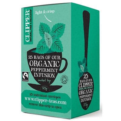 Clipper Peppermint Organic Infusion Tea Pack of 25