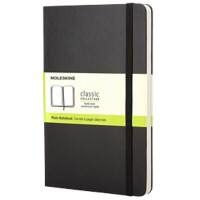 Moleskine A5 Casebound Black Hardboard Cover Notebook Plain 240 Pages