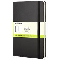 Moleskine Notebook A5 Plain Glued Cardboard Hardback Black Not perforated 240 Pages