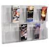 helit Wall Mountable Literature Display Acrylic 766 x 51 x 520mm A4 Transparent