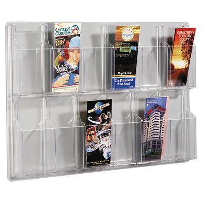 helit Wall Mountable Literature Display Acrylic 766 x 51 x 520mm A4 Transparent