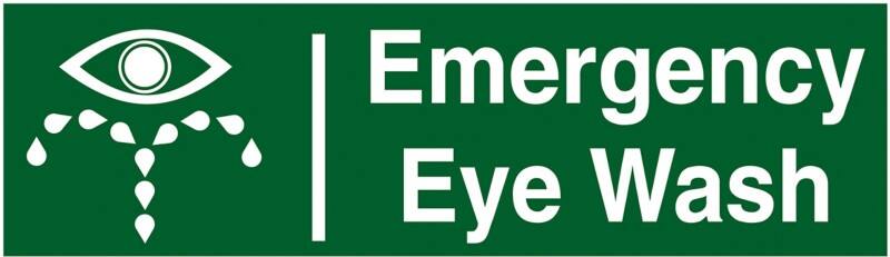First Aid Sign Eye Wash Wall Mounted PVC (Polyvinyl Chloride) 30 x 10 cm