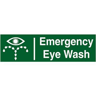 First Aid Sign Eye Wash Self Adhesive PVC 30 x 10 cm