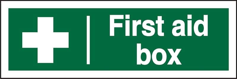 First Aid Sign First Aid Box Wall Mounted PVC (Polyvinyl Chloride) 30 x 10 cm