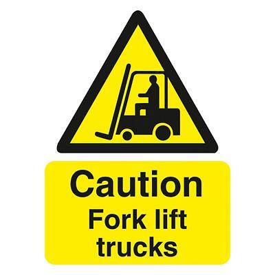 Warning Sign Fork Lifts PVC 20 x 30 cm