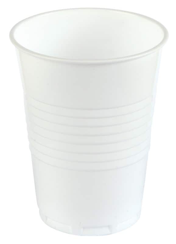 Disposable Cups Plastic 200 ml White 80 mm Pack of 100