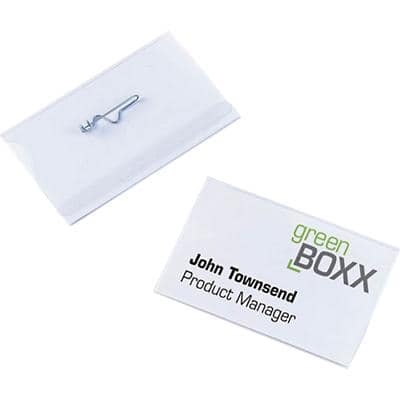 DURABLE Standard Name Badge with Pin 800419 155 x 218 mm Pack of 50