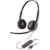 Plantronics C3220 Wired Headset Over the Head With Noise Cancellation USB With Microphone Black