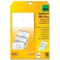 Sigel LP701 Record Cards 105 x 74 mm 185 gsm White