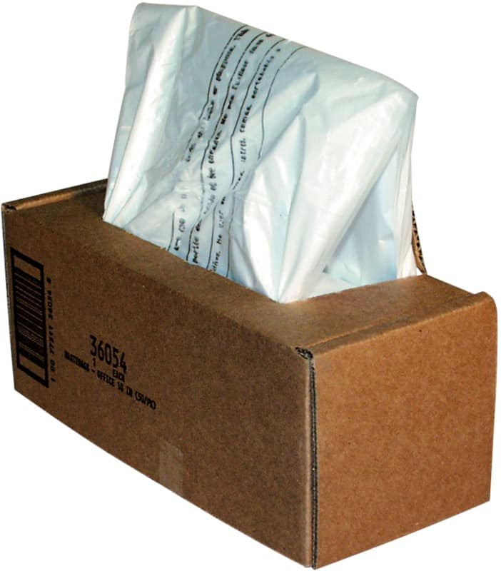 Fellowes Shredder Bags 20 L for 125i, 125C, 225i, 225Ci, 2250M, 2250S, 2250C 36054 Pack of 50
