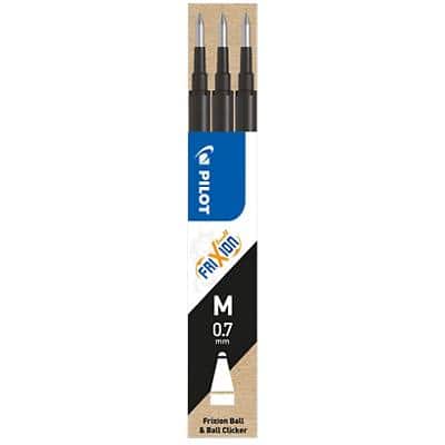 Pilot FriXion Ball Rollerball Pen Refill 0.4 mm Black Pack of 3