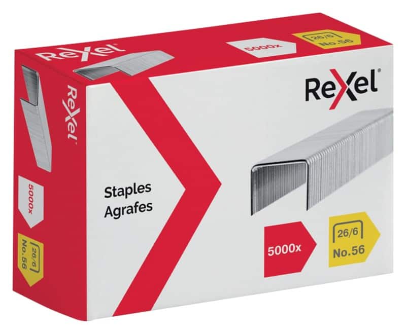 Rexel No.56 26/6 Staples 6025 Metal Silver Pack of 5000