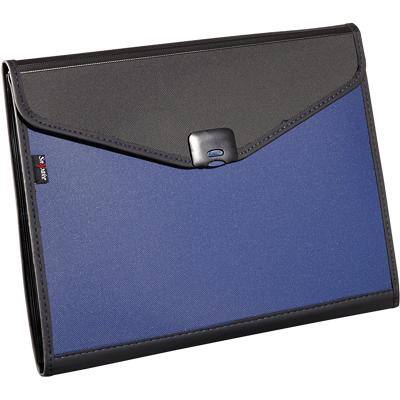 Snopake Expanding File Foolscap Black, Blue Plastic