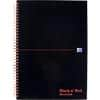 OXFORD Notebook Black n' Red A4 Ruled Spiral Bound Cardboard Hardback Black, Red 140 Pages 70 Sheets