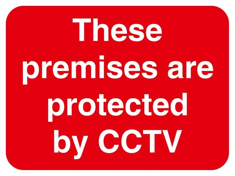 Warning Sign Cctv Wall Mounted PVC (Polyvinyl Chloride) 40 x 30 cm