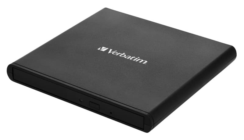 Verbatim External Slimline CD/DVD Writer, Black