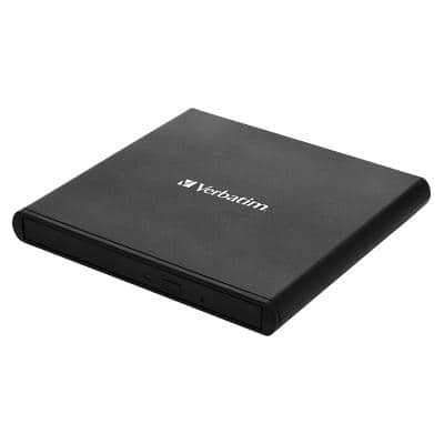 Verbatim CD/DVD Writer External Slimline USB 2.0 Black