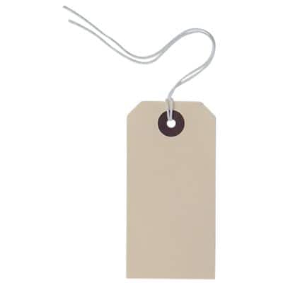 1000 Pack 96 x 48mm Brown Buff Strung Tags 977298