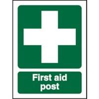 First Aid Sign First Aid Post PVC 15 x 20 cm