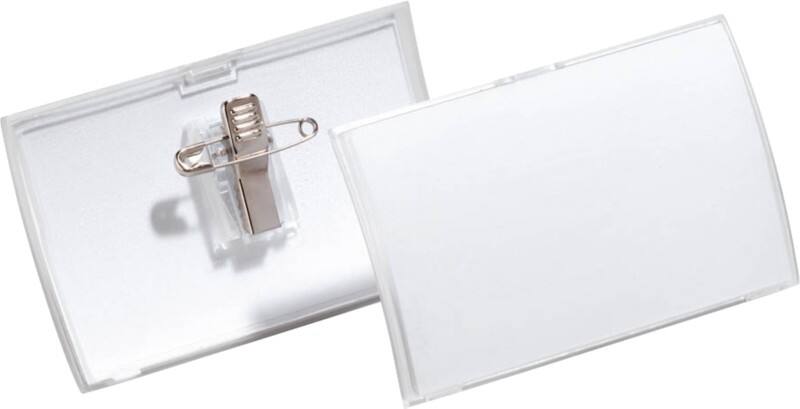 DURABLE Click-Fold Name Badge Combi clip 10.2 x 12.3 x 25.2 cm PP (Polypropylene) Pack of 25