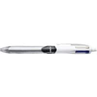 BIC 4 Colours 3+1 Ballpoint Pen Black, Blue, Red 1.0 mm Refillable + Pencil 0.7 mm