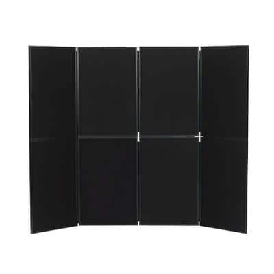 Freestanding Display Stand PVC 8 Panel 610 x 915mm Black