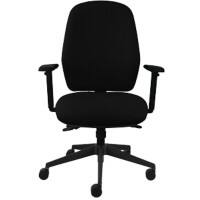 Energi-24 Office Chair Basic Tilt Fabric Height-Adjustable Armrest Height-adjustable Seat Black 150 kg Back Care