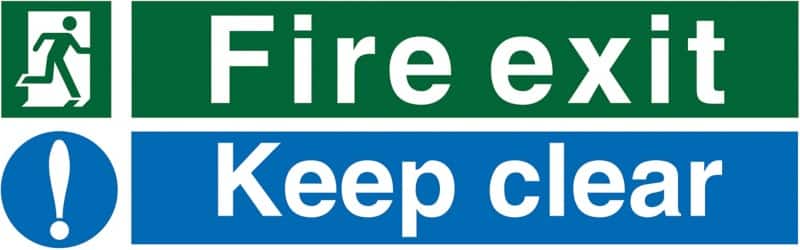 Sign Keep Clear Wall Mounted PVC (Polyvinyl Chloride) 60 x 20 cm