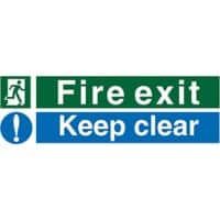 Stewart Superior PVC Sign Fire Exit Keep Clear