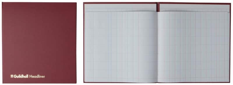 Guildhall Cash Analysis Book 48/4-12Z Petty Cash Rulings 4 Debit, 12 Credit Plus Narrative 80 Pages 40 Sheets