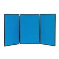 Freestanding Single Deck Display Stand Nyloop Fabric Lightweight 610 x 915 mm Blue