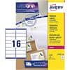 Avery L7162-100 Address Labels Self Adhesive 99.1 x 33.9 mm White 100 Sheets of 16 Labels