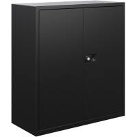 Bisley Regular Door Cupboard Steel 1 Shelf 914 x 400 x 1,000 mm Black