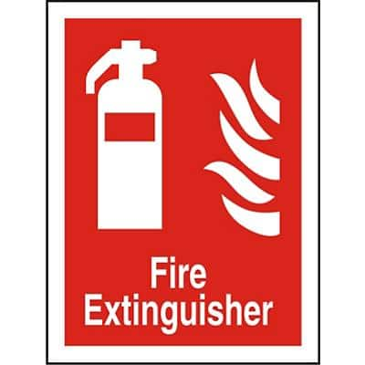 Fire Extinguisher Sign Vinyl Wall Mountable 15 x 20 cm