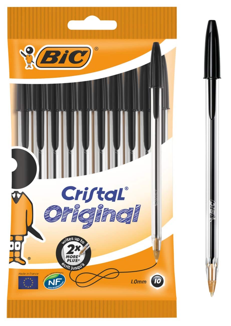 BIC Cristal Original Ballpoint Pen Black Medium 0.4 mm Pack of 10