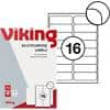 Viking Multipurpose Labels Self Adhesive 99.1 x 33.9 mm White 100 Sheets of 16 Labels