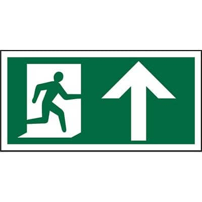 Fire Exit Sign Up PVC 30 x 15 cm