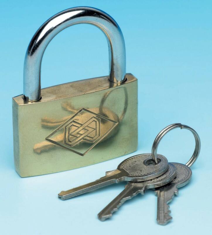 Padlock Brass 4 cm Gold 1 x Padlock