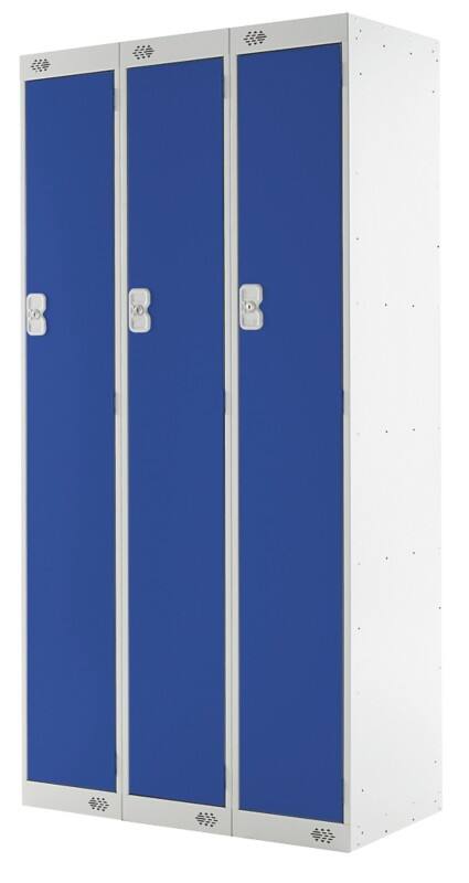 LINK51 Steel Locker 1 Door 3 nests Key lock 900 x 450 x 1,800 mm Blue, Grey