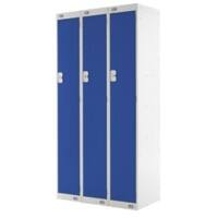 LINK51 Steel Locker 1 Door 3 nests Key lock 900 x 450 x 1,800 mm Blue, Grey