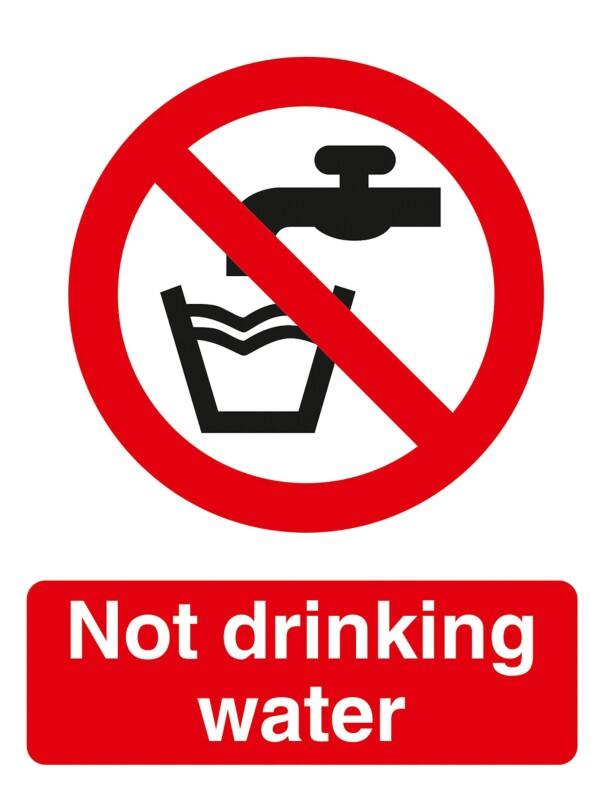 Warning Sign Not Drinkable Wall Mounted 15 x 20 cm