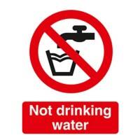 Prohibition Sign Not Drinking Water 15 x 20 cm