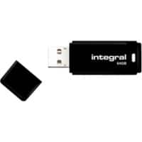 Integral USB 64 GB 2.0 Flash Drive Black