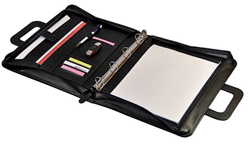 Monolith Zip Conference folder A4 PU Black 2879