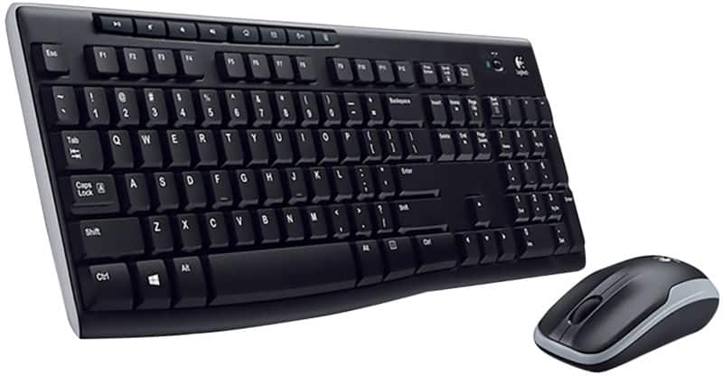 Logitech Wireless Combo Keyboard and Mouse Wireless QWERTY Black MK270