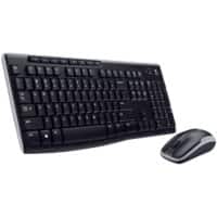 Logitech Wireless Keyboard and Mouse MK270 QWERTY GB Black